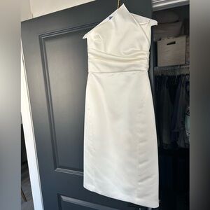 Amsale Strapless Cocktail Bridal Dress